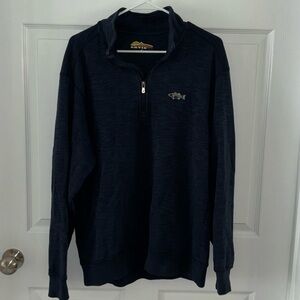 Orvis Navy Blue 1/4 zip sweatshirt size M